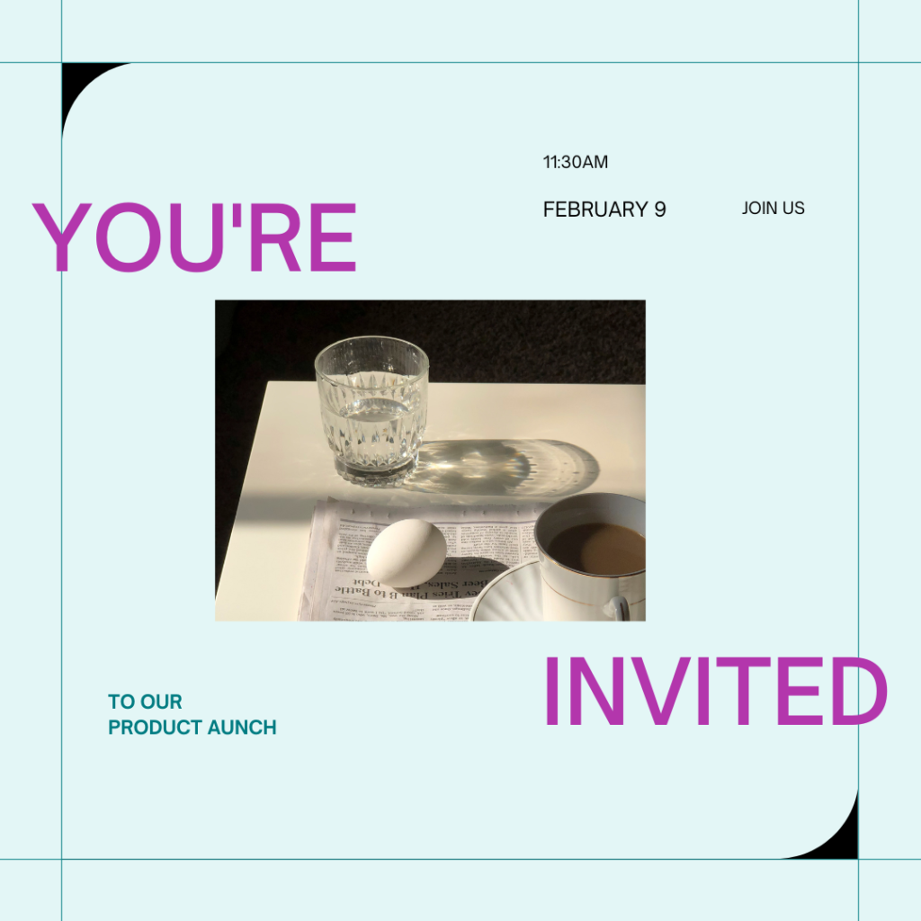 Example of product launch invitation 